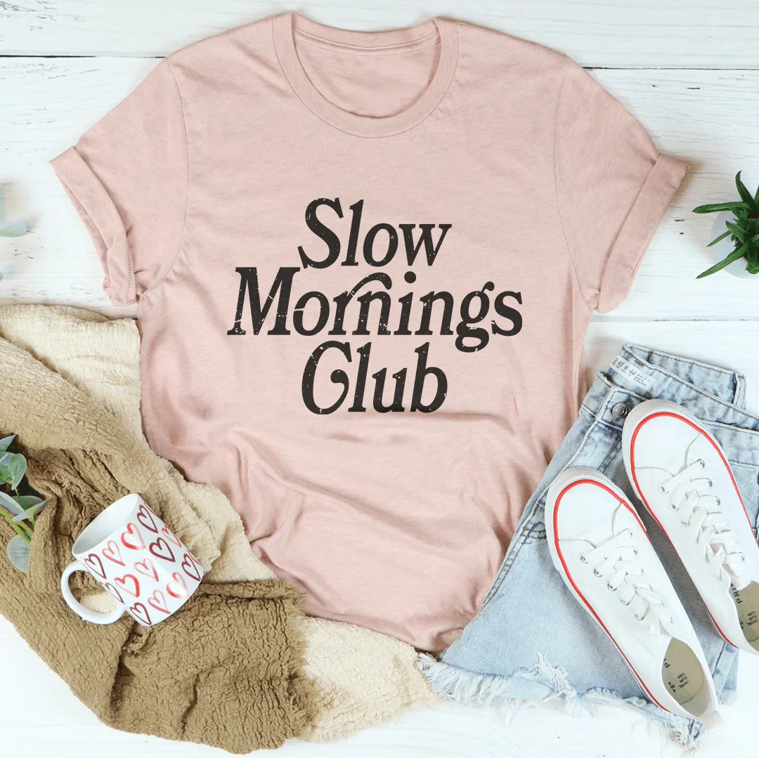 Slow Morning Club Tee Heather Prism Peach / S Peachy Sunday T-Shirt