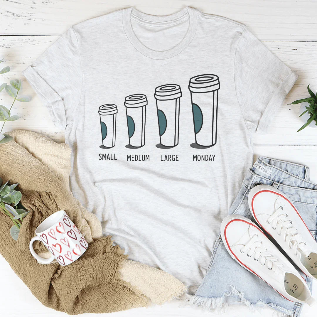 Small Medium Large Monday Tee Ash / S Peachy Sunday T-Shirt