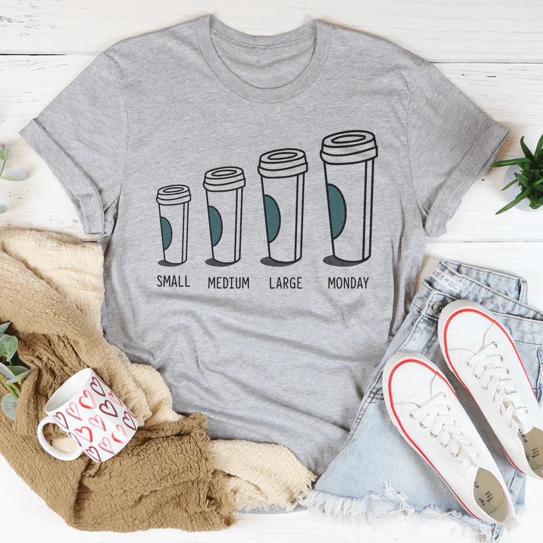 Small Medium Large Monday Tee Athletic Heather / S Peachy Sunday T-Shirt