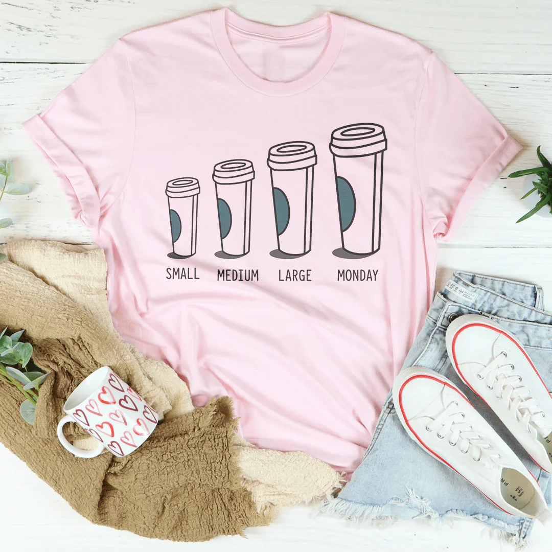 Small Medium Large Monday Tee Pink / S Peachy Sunday T-Shirt