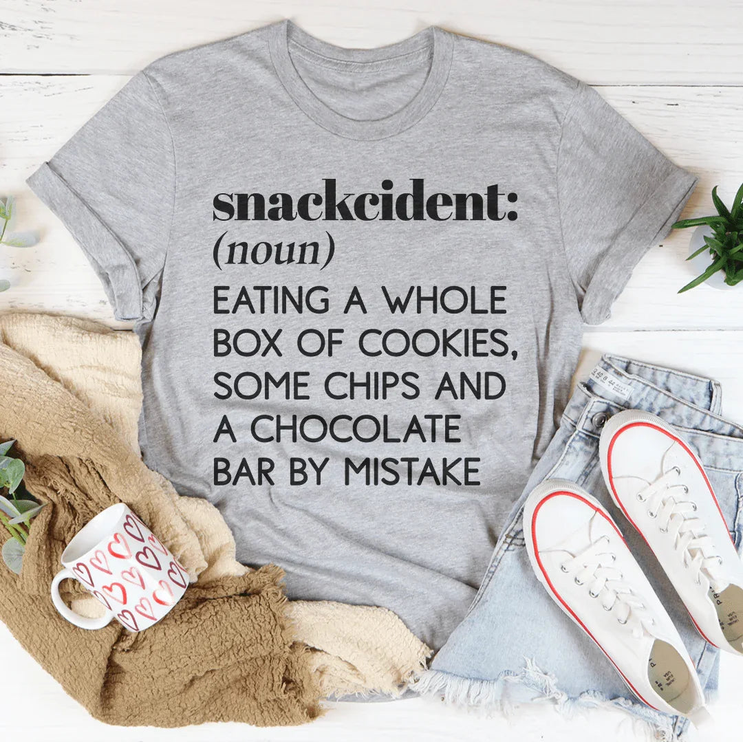 Snackcident Noun Eating A Whole Box Of Cookies Tee Athletic Heather / S Peachy Sunday T-Shirt