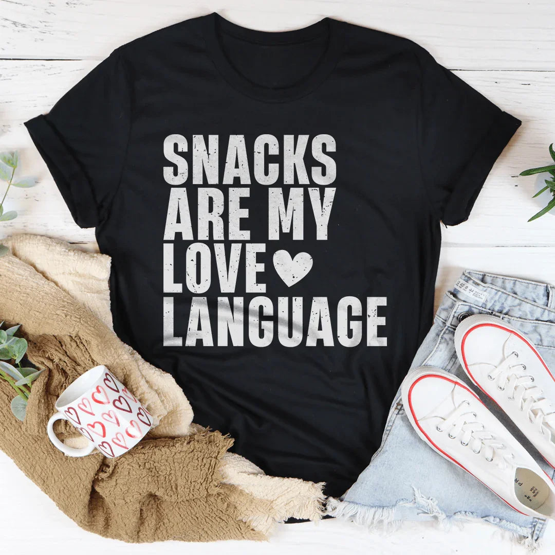 Snacks Are My Love Language Tee Black Heather / S Peachy Sunday T-Shirt