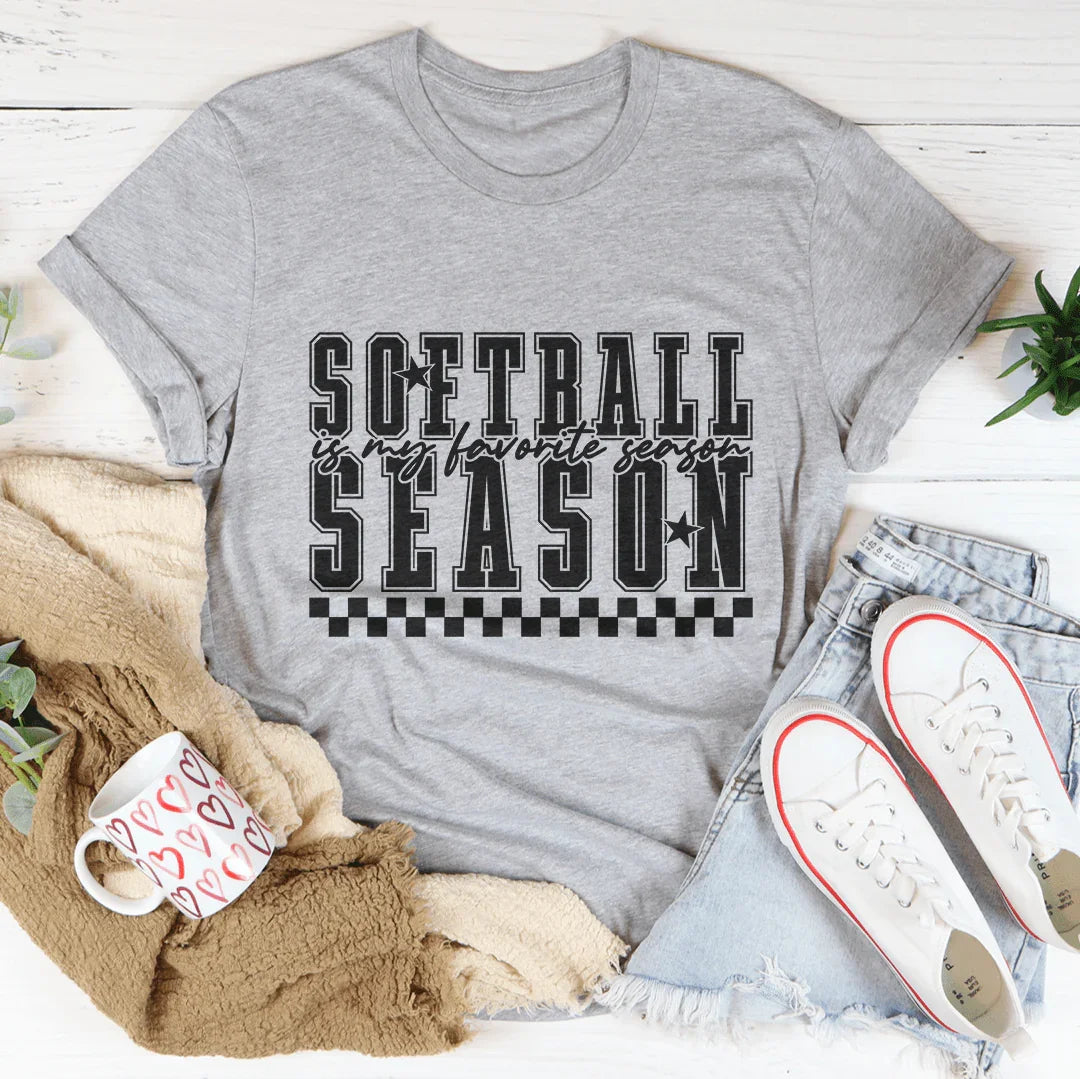 Softball Is My Favorite Season Tee Athletic Heather / S Peachy Sunday T-Shirt