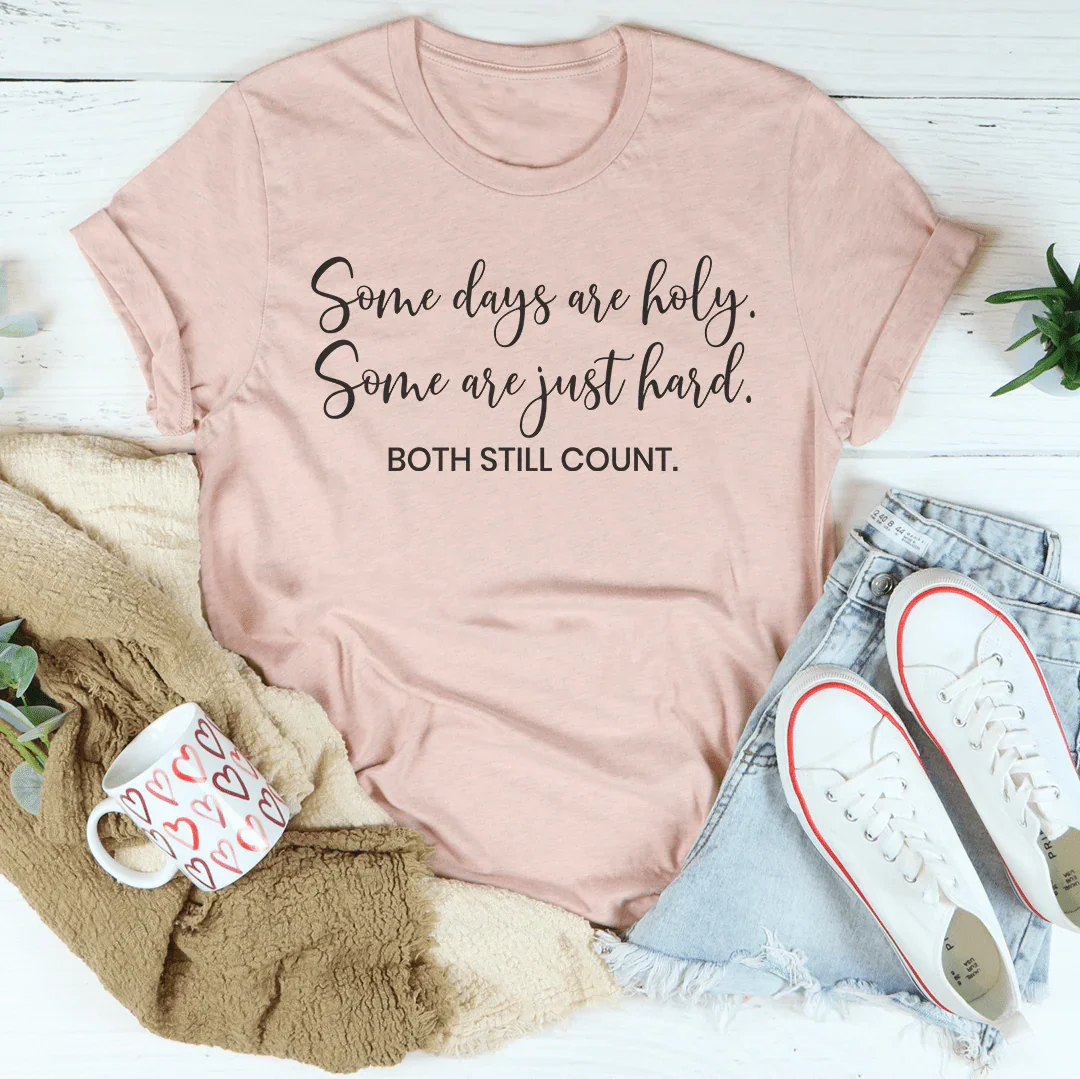 Some Days Are Holy Tee Heather Prism Peach / S Peachy Sunday T-Shirt