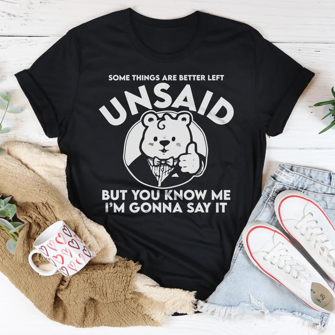 Some Things Are Better Left Unsaid Tee Black Heather / S Peachy Sunday T-Shirt