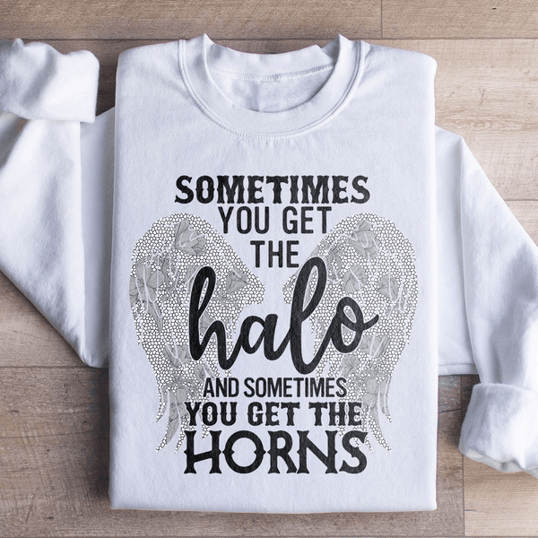 Sometimes You Get The Halo And Sometimes You Get The Horns Sweatshirt White / S Peachy Sunday T-Shirt