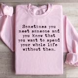 Sometimes You Meet Someone Sweatshirt Light Pink / S Peachy Sunday T-Shirt