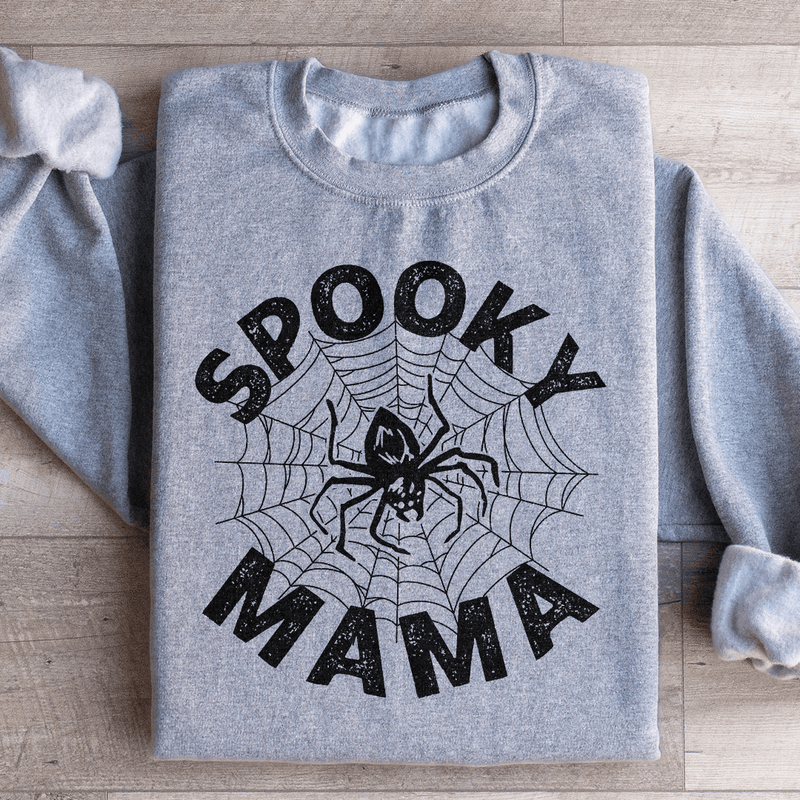 Spooky Mama Spider Web Sweatshirt Sport Grey / S Peachy Sunday T-Shirt