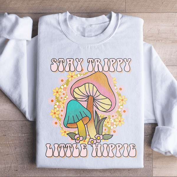 Stay Trippy Little Hippie Mushrooms Sweatshirt White / S Peachy Sunday T-Shirt