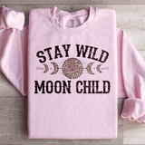 Stay Wild Moon Child Leopard Sweatshirt Light Pink / S Peachy Sunday T-Shirt