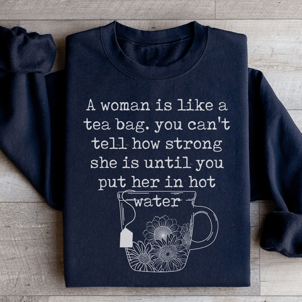 Strong Woman Sweatshirt Black / S Peachy Sunday T-Shirt