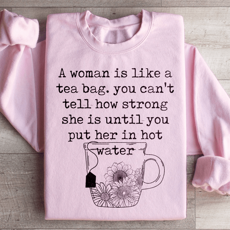 Strong Woman Sweatshirt Light Pink / S Peachy Sunday T-Shirt