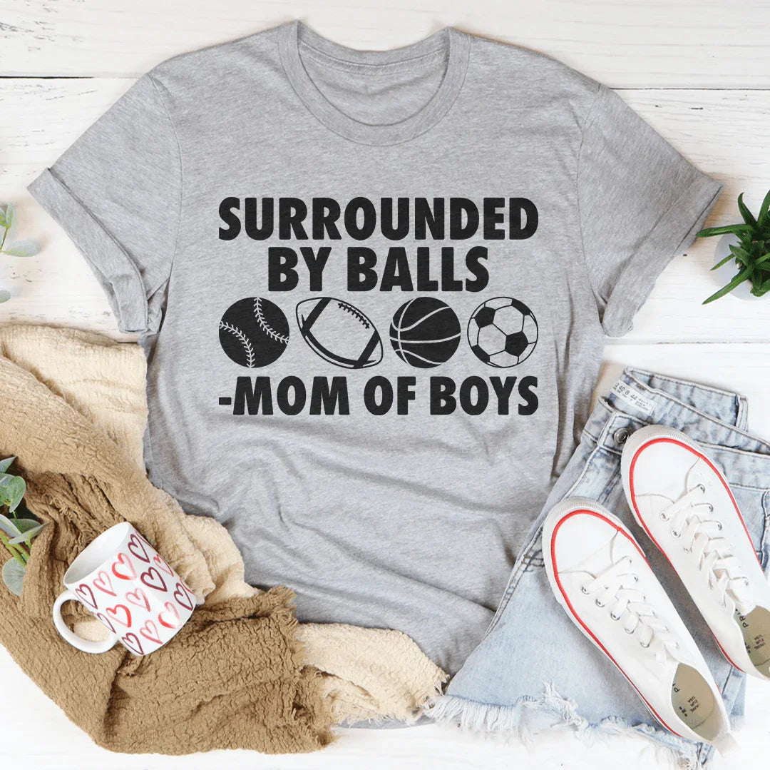 Surrounded By Balls Tee Athletic Heather / S Peachy Sunday T-Shirt