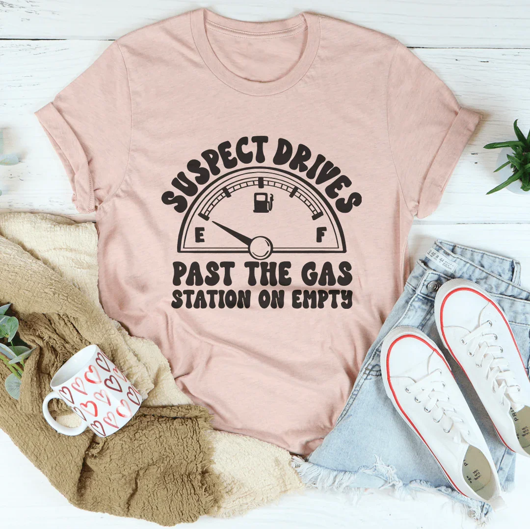 Suspect Drive Past The Gas Station On Empty Tee Heather Prism Peach / S Peachy Sunday T-Shirt
