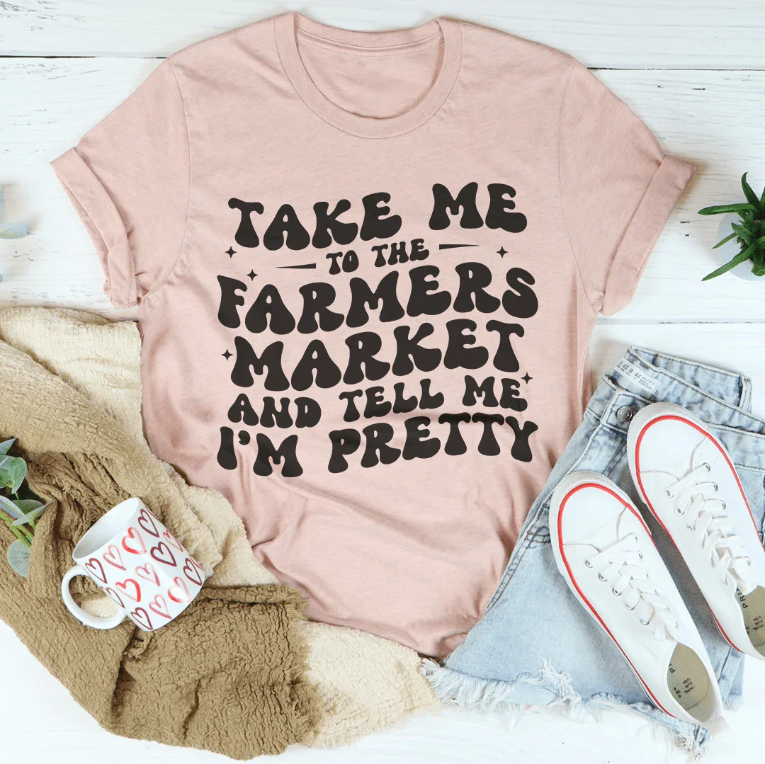 Take Me To The Farmers Market Tee Heather Prism Peach / S Peachy Sunday T-Shirt