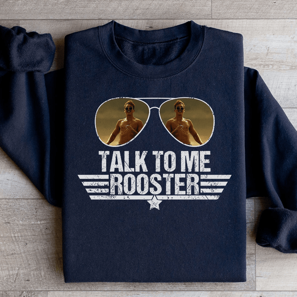 Talk To Me Rooster Sweatshirt Black / S Peachy Sunday T-Shirt