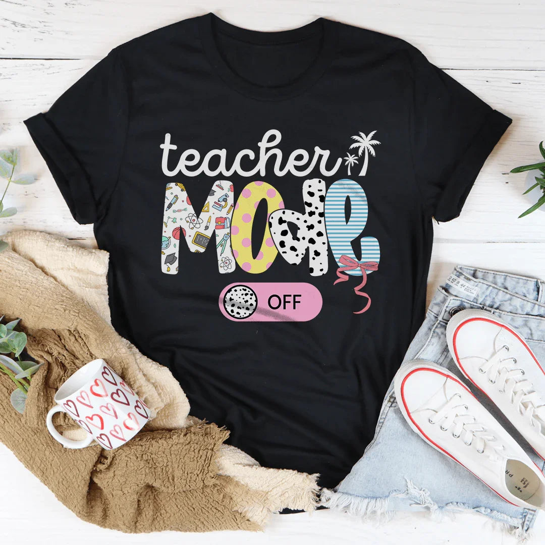 Teacher Mode Off Tee Black Heather / S Peachy Sunday T-Shirt