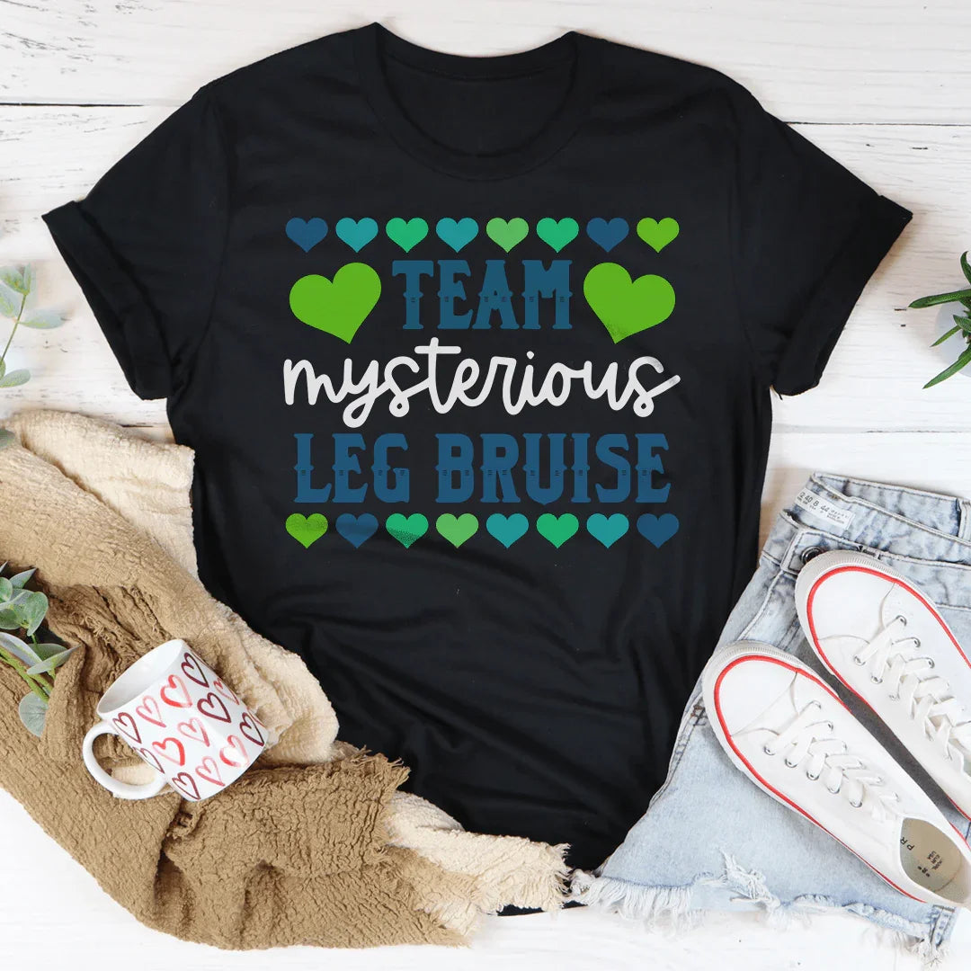 Team Mysterious Leg Bruise Tee Peachy Sunday T-Shirt