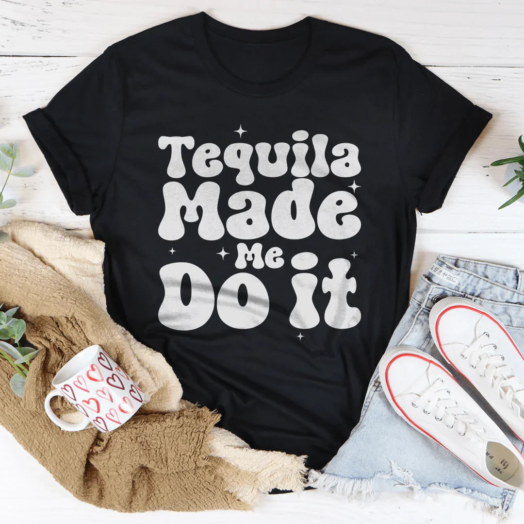 Tequila Made Me Do It Tee Black Heather / S Peachy Sunday T-Shirt
