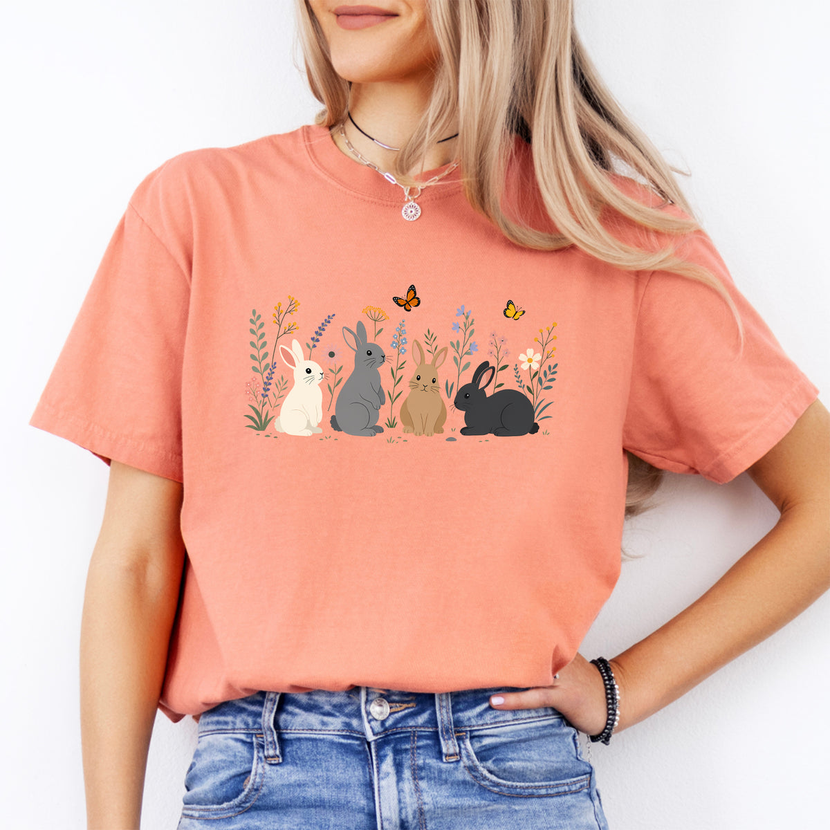 T-shirt « Lapin fleuri »