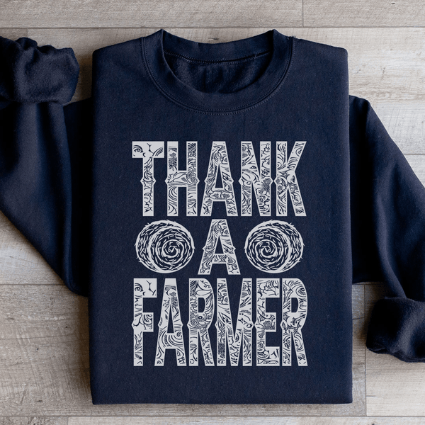 Thank A Farmer Sweatshirt Black / S Peachy Sunday T-Shirt