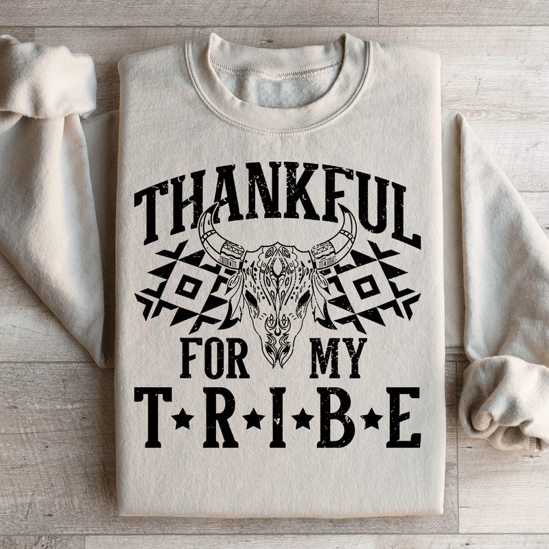 Thankful For My Tribe Sweatshirt Sand / S Peachy Sunday T-Shirt
