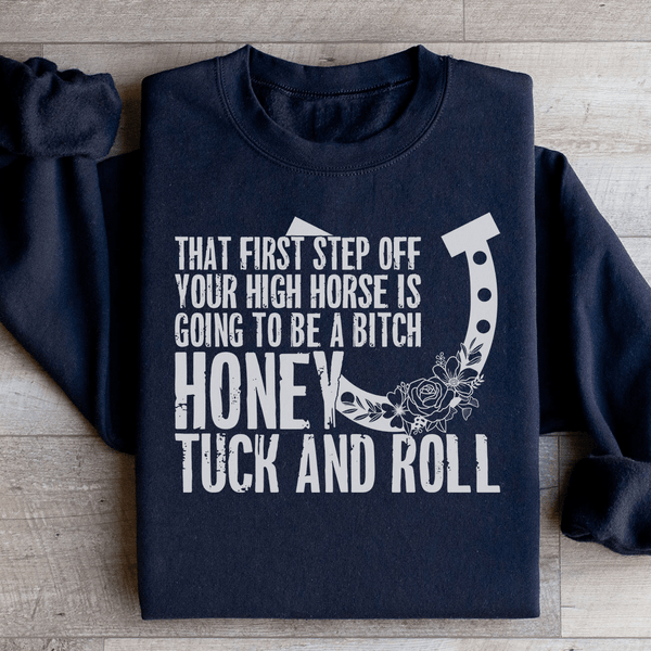 That First Step Off Your High Horse Sweatshirt Black / S Peachy Sunday T-Shirt