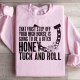 That First Step Off Your High Horse Sweatshirt Light Pink / S Peachy Sunday T-Shirt