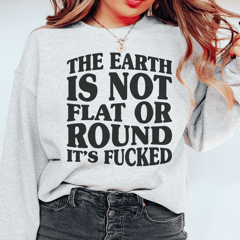 The Earth  Is Not Flat Tee Sport Grey / S Peachy Sunday T-Shirt