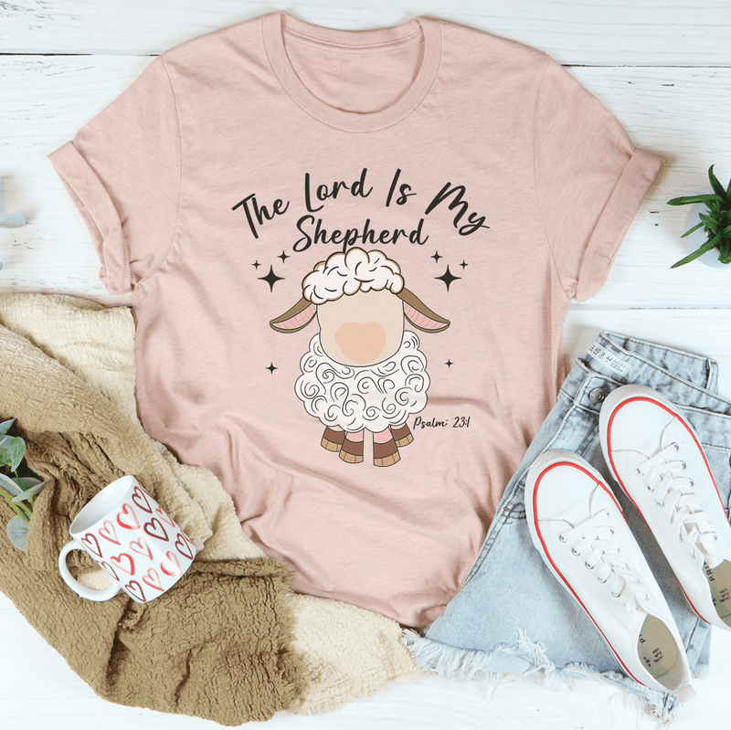 The Lord Is My Shepherd Tee Heather Prism Peach / S Peachy Sunday T-Shirt