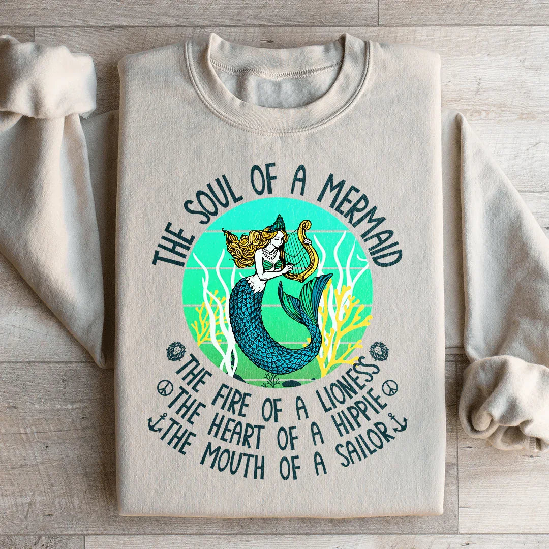 The Soul Of A Mermaid Sweatshirt Sand / S Peachy Sunday T-Shirt