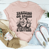 Thriving On Chaos And Caffeine Tee Heather Prism Peach / S Peachy Sunday T-Shirt