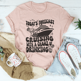 Today's Forecast Cruising With A Chance Of Drinking Tee Heather Prism Peach / S Peachy Sunday T-Shirt