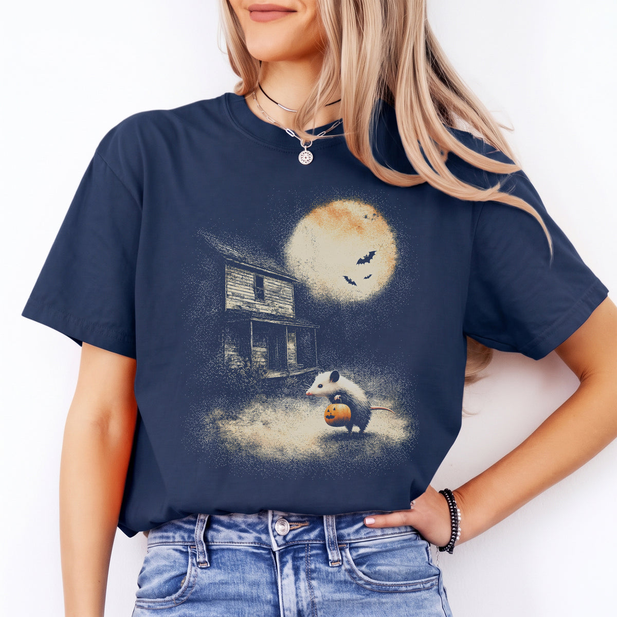 T-shirt opossum vintage d'Halloween