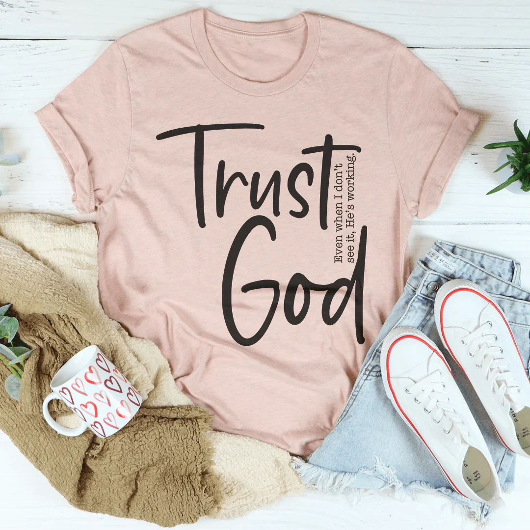 Trust God Tee Heather Prism Peach / S Peachy Sunday T-Shirt