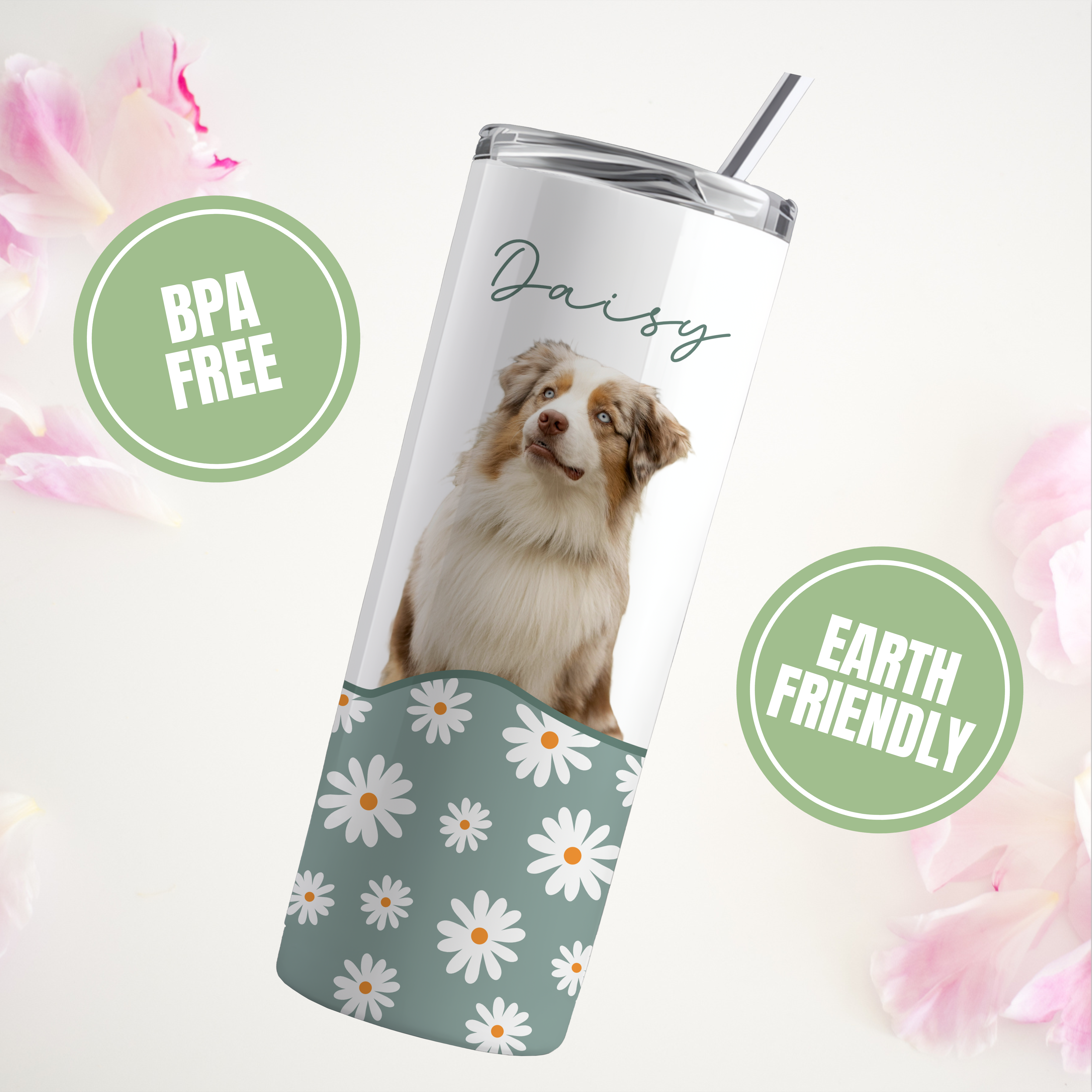 Personalized Dog Photo Tumbler