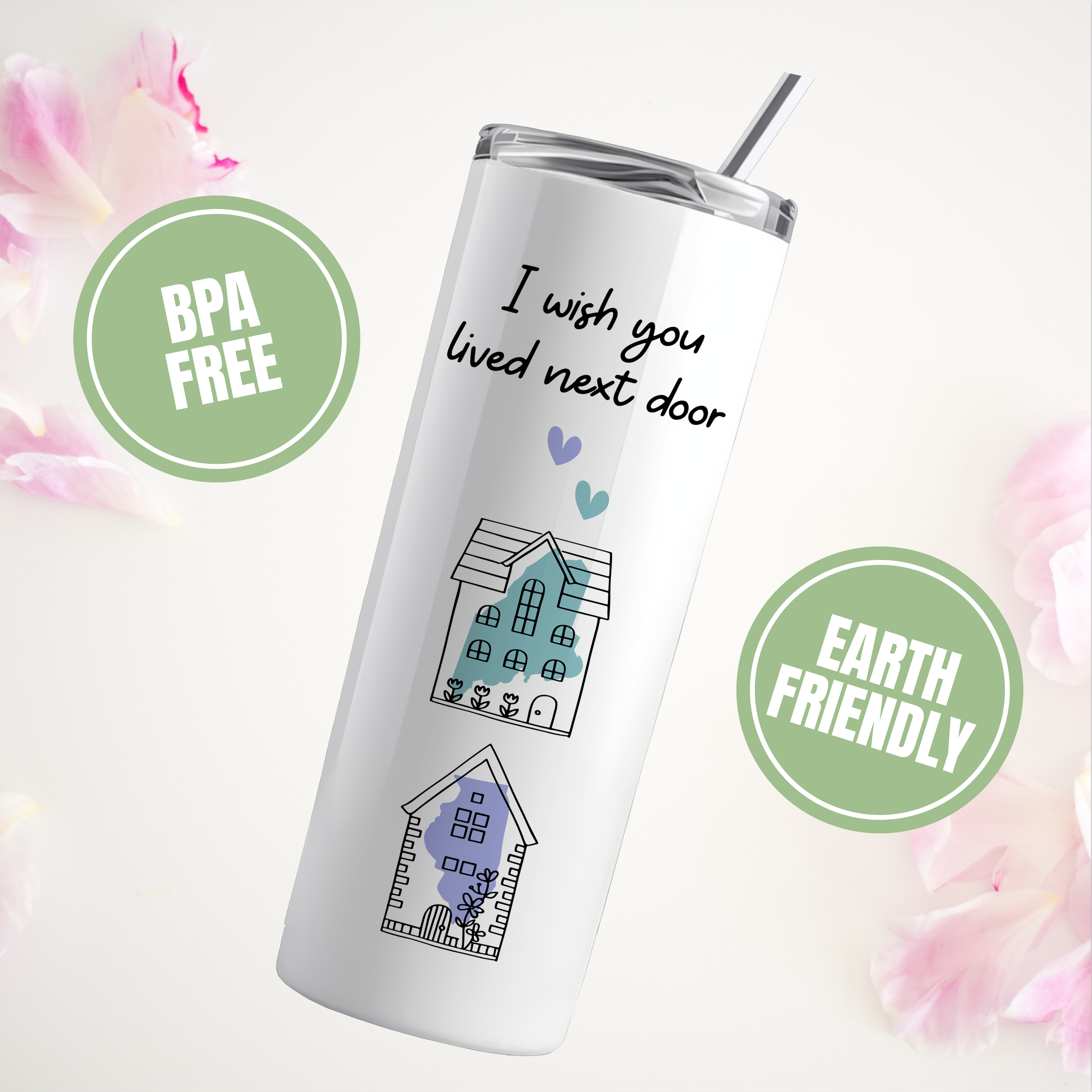 Personalized I Wish You Lived Next Door Tumbler