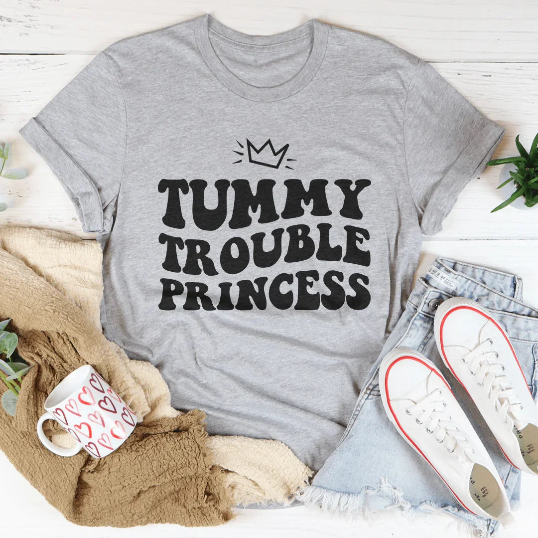 Tummy Trouble Princess Tee Athletic Heather / S Peachy Sunday T-Shirt