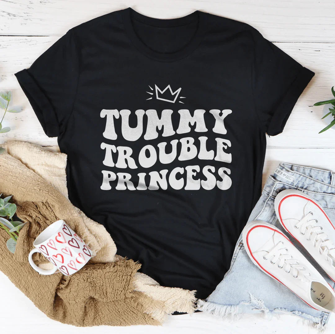 Tummy Trouble Princess Tee Black Heather / S Peachy Sunday T-Shirt