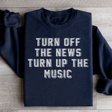 Turn Up The Music Sweatshirt Black / S Peachy Sunday T-Shirt