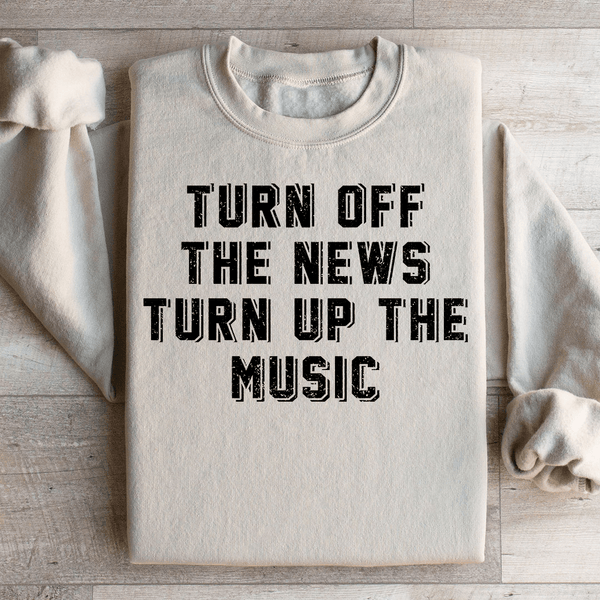 Turn Up The Music Sweatshirt Sand / S Peachy Sunday T-Shirt