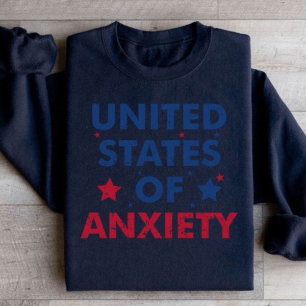 United States Of Anxiety Sweatshirt Black / S Peachy Sunday T-Shirt