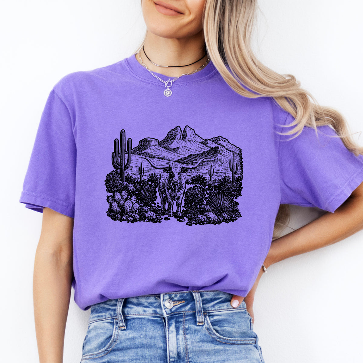 Retro-Western-T-Shirt mit Grafik