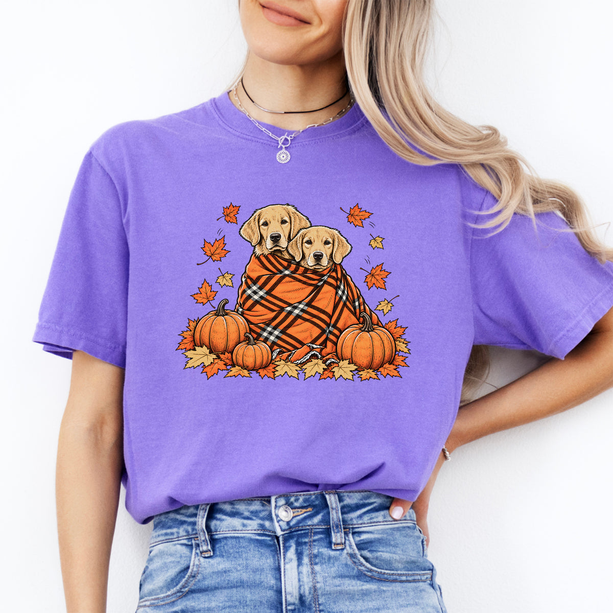 T-shirt d’automne Golden Retriever