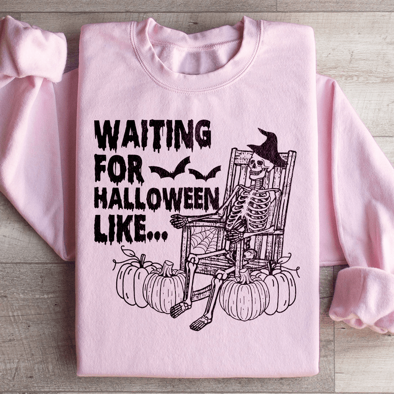 Waiting For Halloween Like Sweatshirt Light Pink / S Peachy Sunday T-Shirt