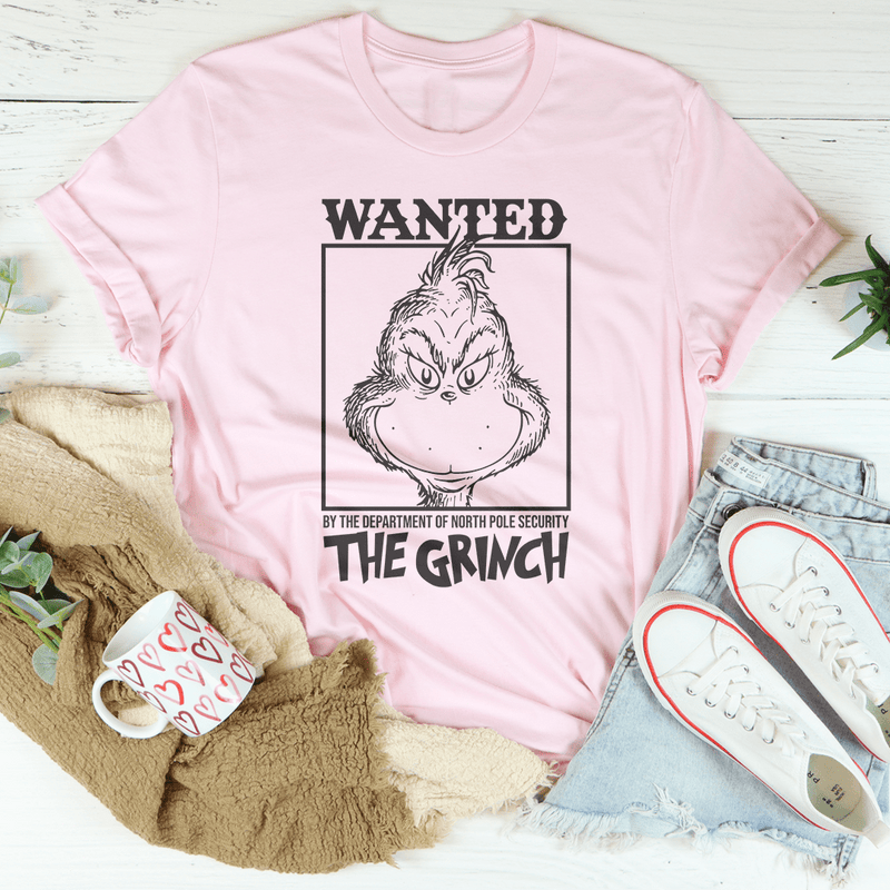 Wanted By The Department Of North Pole Security The Grinch Tee Printify T-Shirt T-Shirt