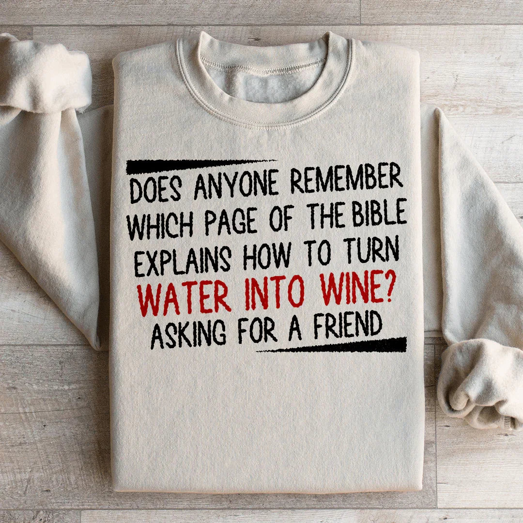 Water Into Wine Sweatshirt Sand / S Peachy Sunday T-Shirt