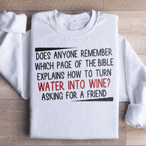 Water Into Wine Sweatshirt White / S Peachy Sunday T-Shirt