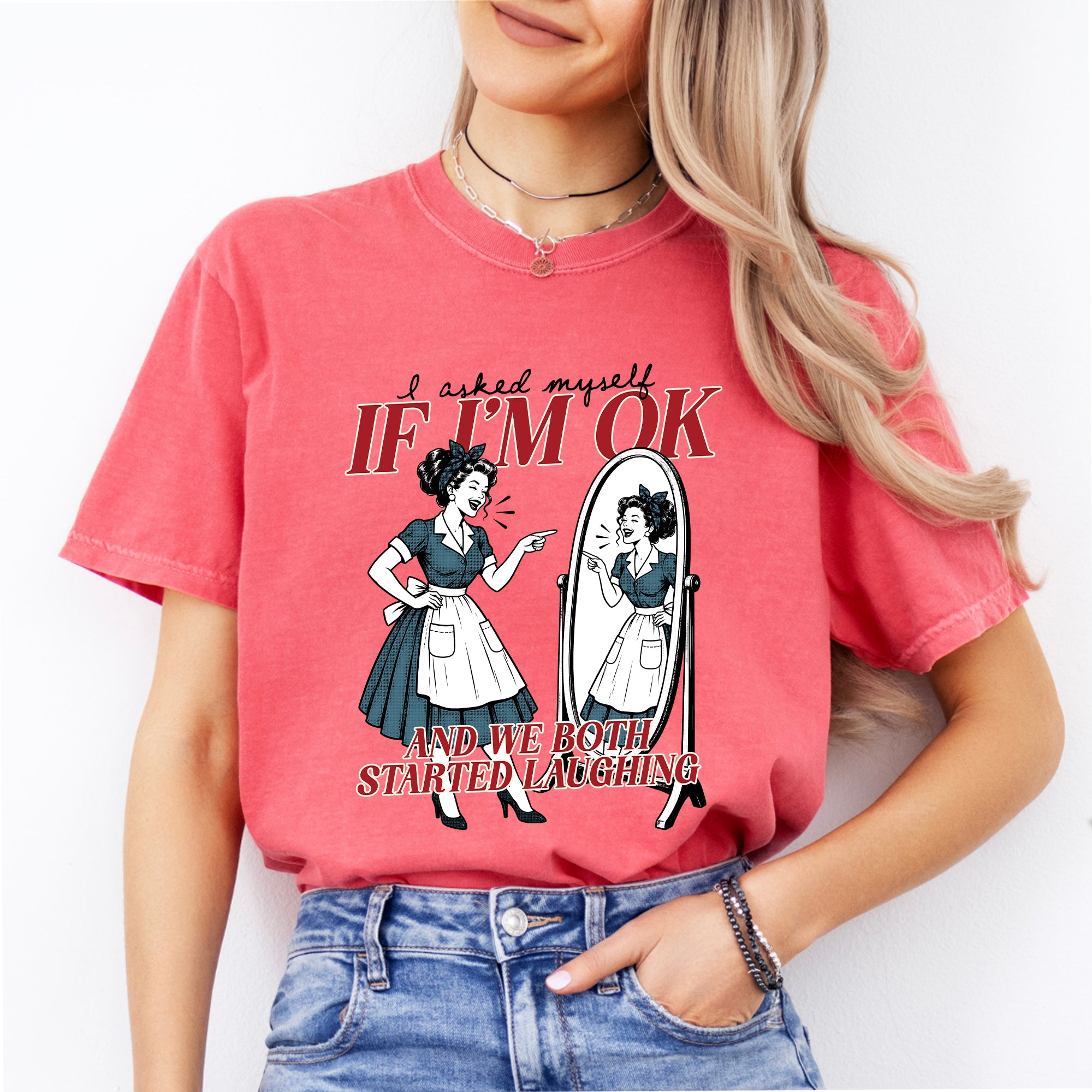 Lustiges Mental-Health-T-Shirt „Ich habe mich gefragt, ob es mir gut geht“