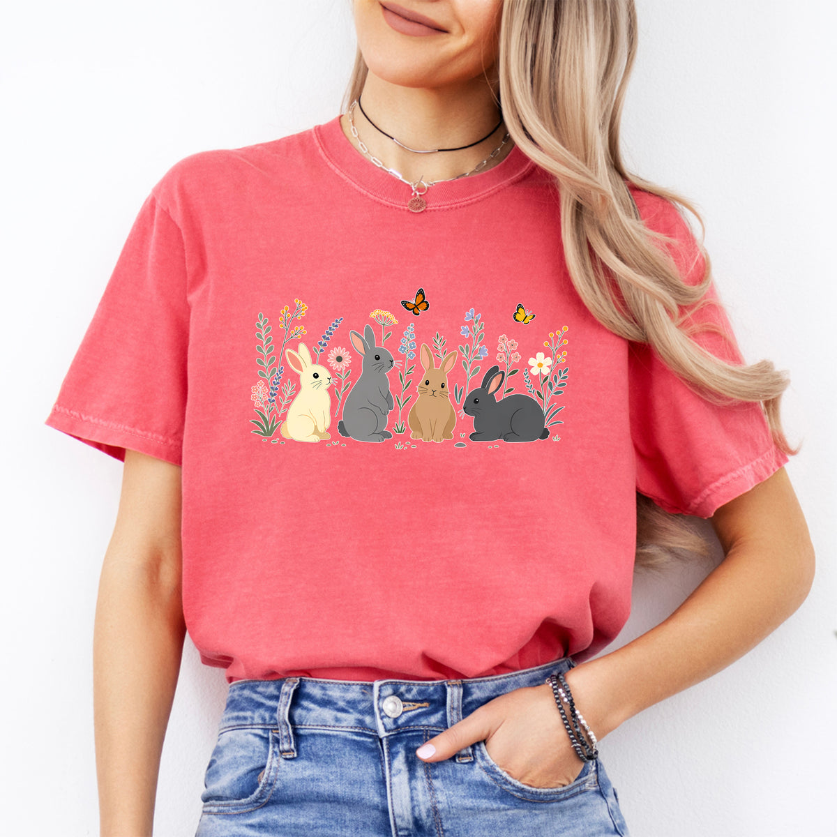 T-shirt « Lapin fleuri »